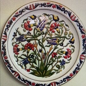 Ibiscus ceramic plate